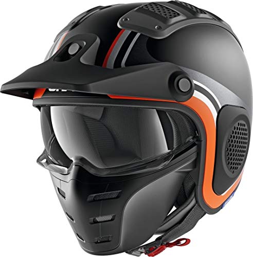 SHARK Casque moto X-DRAK HISTER MAT KAO, Noir/Orange, XS
