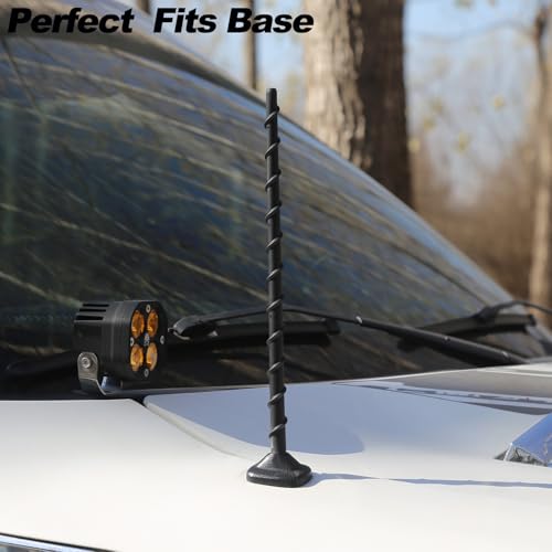 Image of Antenna for Dodge Ram 2009-2026 & F-150 Raptor Pickup Truck Stubby Replacement, Internal Copper Coil for Enhanced Reception, Car Wash Proof 13 Inches Rubber