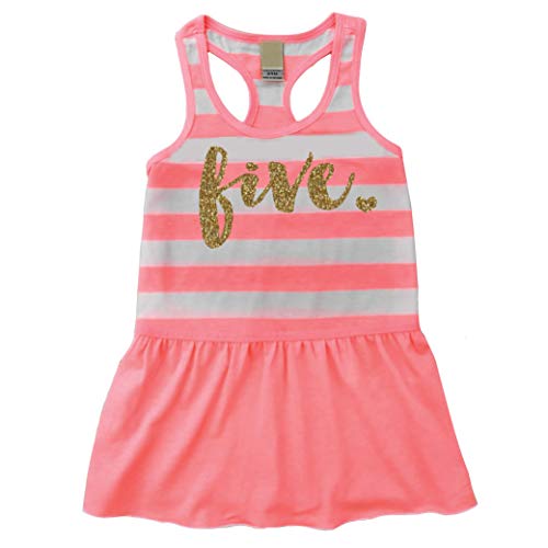 Bump and Beyond Designs Girls Fifth Birthday Dress, Five Summer Dress