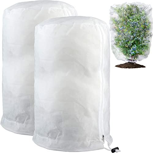 HIQE-FL 2 pièces Housse Hivernage Plante,60 X 80 cm Tissu Non Tissé Housse Hivernage...