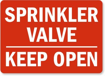 Panneau Sprinkler Valve Keep Open en aluminium pour la sécurité incendie