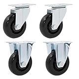 traba ruedas easy Ampliamente utilizado: el negro es adecuado para varios tipos de muebles, camas, otomanas, mesas de café, estantes para plantas, estanterías, cajas de juguetes, gabinetes de almacenamiento debajo de la cama, muy adecuados para todo tipo de carros, bancos de trabajo y ruedas de puertas. Se utiliza en hogares, escuelas, garajes, tiendas, carritos y es una opción ideal para aplicaciones industriales y de bricolaje.