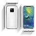 Moozy 360 Degree Case for Huawei Mate 20 Pro - Full Body Front and Back Slim Clear Transparent TPU Silicone Gel Cover