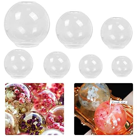 Keyzone 3D Sphere Resin Moulds Silicone, Large Clear Silicone Ball Mould for Resin Casting, Round Orb Epoxy Resin Mould for Jewelry Casting, Candle Making, Wax, Homemade Soap, Bath Bomb Cover
