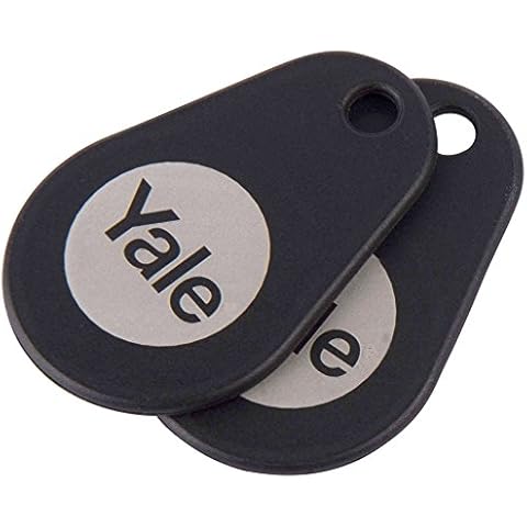 Yale P-YD-01-CON-RFIDT-BL Smart Door Lock Key Tags, Black, 2 Count (Pack of 1) Cover