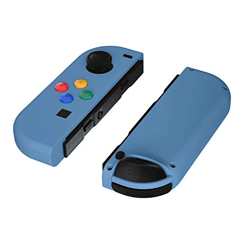eXtremeRate DIY Replacement Shell Buttons for Nintendo Switch & Switch OLED, Airforce Blue Custom Soft Touch Housing with Corlorful Button for Joycon Handheld Controller - Console Shell NOT Included - Image 4