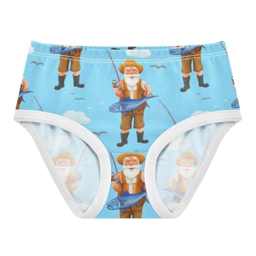 Cute Fisherman Sky Blue Girls Underwear Toddler 2t Cotton Little Girl Panties Stylish Briefs Undies Kids