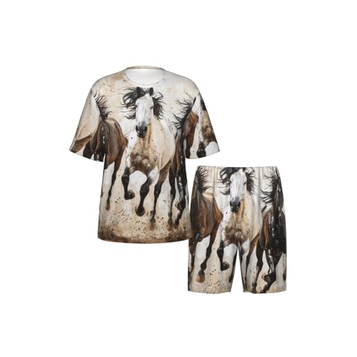 Pyjama 2 pièces homme avec imprimé artistique original - Ensemble de nuit fluide - 5