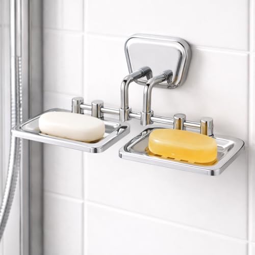 Image of Bathroom Hardware Accessories,Heavy Duty Stainless Steel - AISI 304,Chrome Polished Finish (Trezor, Double Soap Dish)