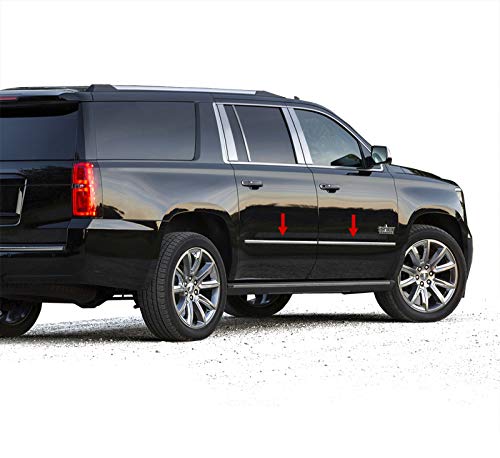 Made in USA! Compatible with 2015-2020 Chevy Suburban | GMC Yukon XL Body Side Molding Trim 4PC Overlay