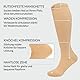 360 Relief Kompressionsstrümpfe Damen und Herren - 1 Paar Kompressionssocken Einfarbig für Sport, Laufen, Flug, Reise, Joggen, Radsport, Kniestrümpfe, L/XL Beige mit Wäschenetz