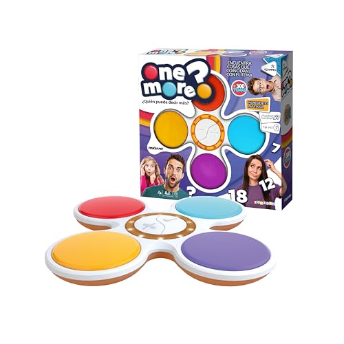 Famosa One More - Juego Familiar de Preguntas con +350 Categorías, Compite por Ser Quien Más Sabe, Incluye Botones de Reto y 2 Modalidades (Infantil y Familiar), para 2–4 Jugadores, (NEM00000)