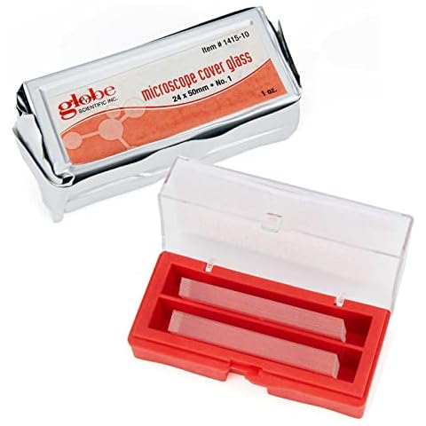 Globe Scientific 1415-10 Cover Glass, 24 x 50mm, No. 1 Thickness (Case of 10) Cover