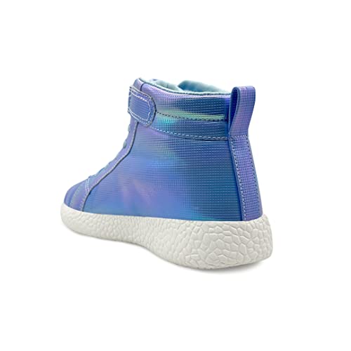 Image of KazarMax Unisex White Holographic Ankle Length Shoes - 10 Kids UK