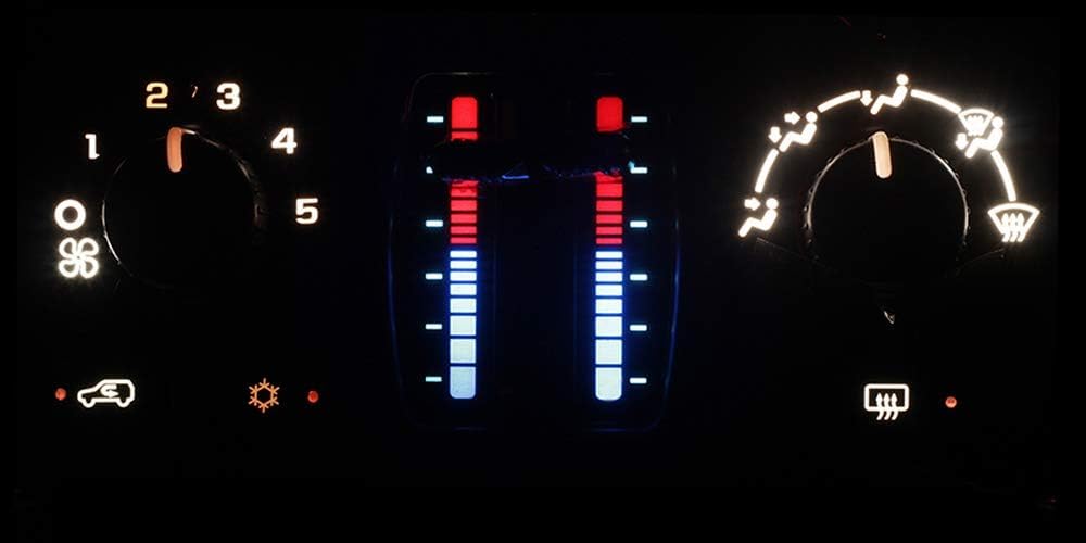 HERCOO White LED Lights Bulbs of AC Climate Heater Control Compatible with Chevy 03-06 Silverado Avalanche Tahoe Suburban, 05-09 Trail Blazer, GMC 03-06 Sierra Yukon XL, 05-09 Envoy XL XUV