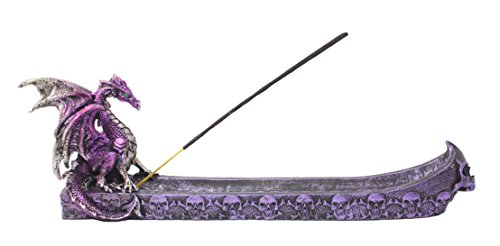 Mythical Purple Western Fire Dragon Incense Burner Holder Dark Legend Halloween Medieval Magical Party Home Decor Gift #TOP13