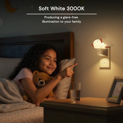 Image of L LOHAS LED Night Lights Plug into wall, 3D Axolotl Night Light for Kids
