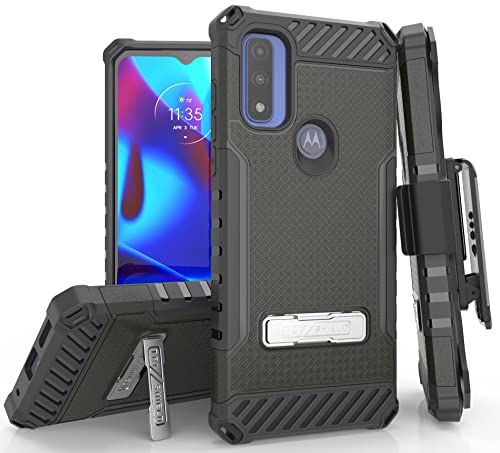 Tri-Shield Combo for Moto G Pure/G Power 2022 Case with Belt Clip - Black