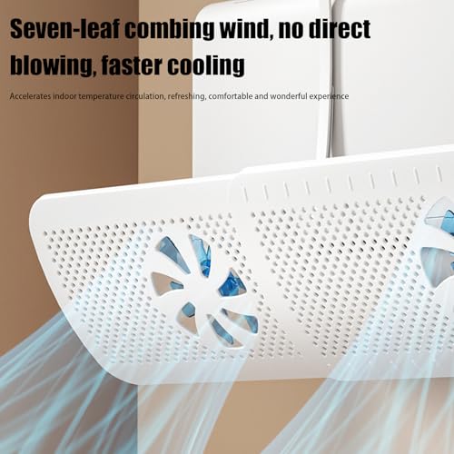 Deflectores de aire ajustables con ventiladores para hogar y comercio 4
