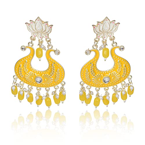 Image of Nilu's Collection Handmade Antique Designer Floral Jhumka for Women & Girls | Made of Brass | Any occasion, festival, function