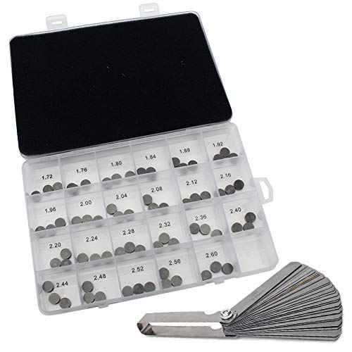 TARAZON 69pcs 8,9mm Valve Shim Ventileinstellplättchen 1.72MM-2.60MM 32 Klingen Fühlerlehre Feeler Gauge für SX-F XC-F SXS 250 350 450 SX 450 505 SMR450 XC450