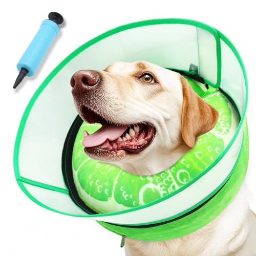Image of Upgraded Inflatable Dog Cone Collar to Stop Licking, Soft Dog Donut Collar