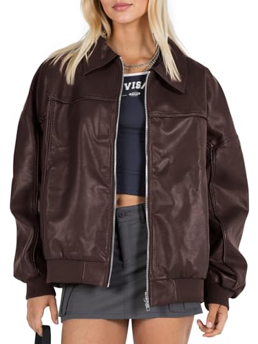 Veste en faux cuir femme pour un style motard décontracté en automne