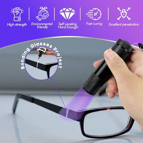 Edsrdrus Edsrdxs Uv Bonding & Welding Glue Kit Uv Super Bonding Glue With 3W Uv Light Quick-Drying & Waterproof Liquid Plastic Welding Kit For Plastic thumb #5