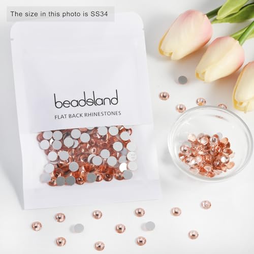 Image of Beadsland Flat Back Crystal Rhinestones,Champagne, SS34, 288pcs