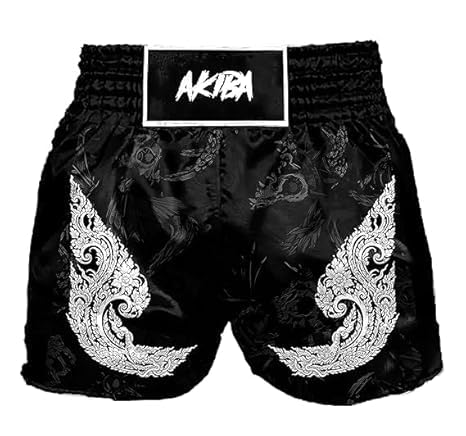 AKIBA Muay Thai Short, Classic Men and Women Boxing, Fighting, MMA, BJJ, Gym, Kick Boxing, Grappling, Martial