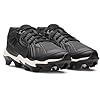 Under Armour Women's Glyde Sola Rm Softball Cleats Sneaker, (001) Black/White/Black, 8