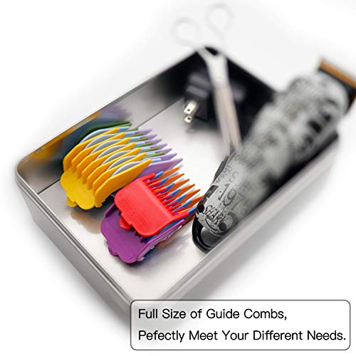Professional Hair Clipper Guide Combs,Wahl replacement guards Set,8 Color and Sizes Attachment Guide Comb,Great Fits for All Full Size Wahl Clippers/TrimmersGreat