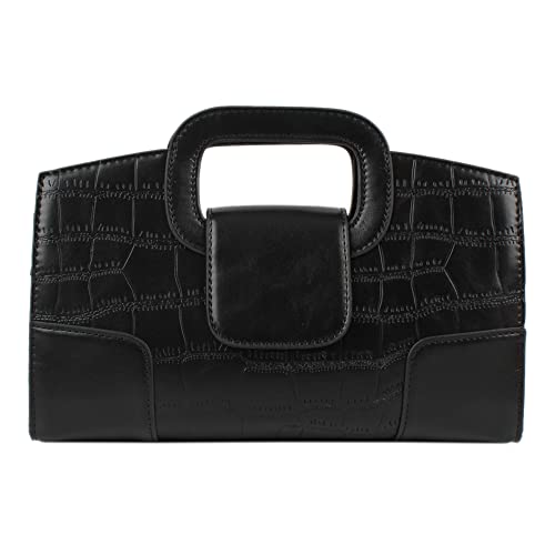 Bolso tote para mujer con diseño de cocodrilo, bolso de mano con solapa y asa superior, clutch, bolso cruzado o de hombro miniatura 1