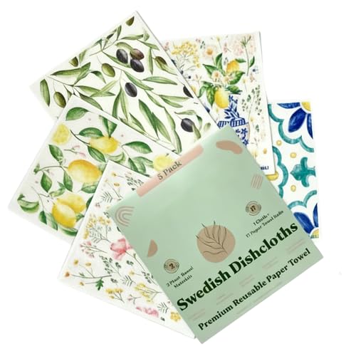 Generico Trapos de cocina, 5 unidades absorbentes reutilizables no rayantes, paños de limpieza – Toallas de papel para la limpieza de la cocina, para vajilla, cuencos, encimera y