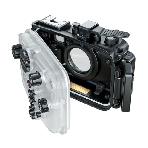 Andoer TG7 Camera Waterproof Case Housing Case for Action Camera Underwater 60m/195ft Diving Protective Case with 52mm Threaded Interface & 67mm Lens Adapter Compatible with Olympus TG-7 Camera