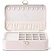 Vlando 2-Layer Jewelry Box,Valentines Day Gifts for Her Jewelry Organizer for Women Removable Jewelry Tray for Earrings Necklace,Gift Ideas,Birthday Graduation Gifts Apricot Pink