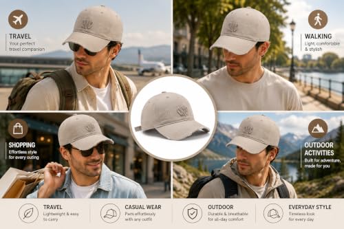 Image of Handcuffs Cap for Men Women Denim Stylish Baseball Caps Adjustable Free Size Hats | Gym Accessories | Sun Protective Hat