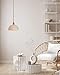 JACKYLED UL Boho Pendant Light Kit, Hemp Rope Light Fixture with Adjustable Hanging Light Cord & E26 E27 Light Socket, Vintage Ceiling Light for DIY Kitchen Island, Bedroom, Farmhouse