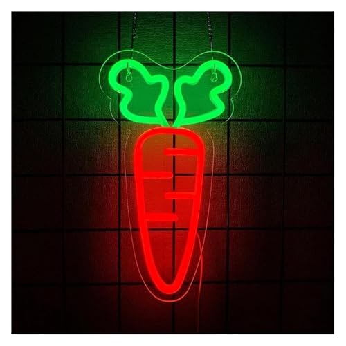 Lampe néon LED carotte veilleuse enfant et décoration murale restaurant 17x30 cm