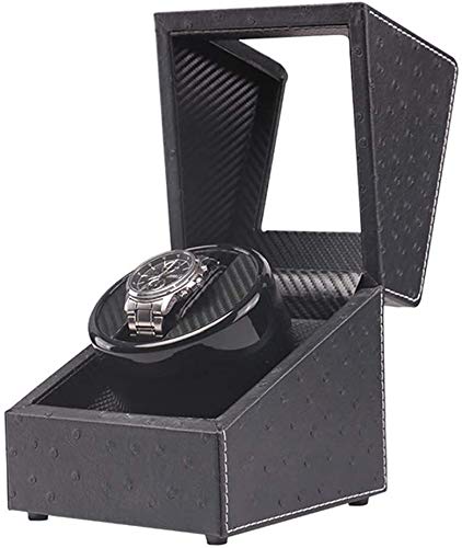 ZHENG Caja Relojes Automaticos Modo Rotación Automática Unisex Watch Winder, Negro De Piel De Madera Idea Case-Regalo Favorito De Navidad De Hombres Maduros (Color : A)