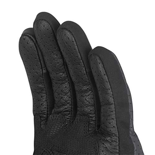Image of Rynox Air GT Gloves - CE Certified Cuff Length Motorcycle Riding Leather Gloves | Impact Protection |Abrasion Resistance - Black White, Small