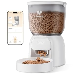 Automatic Cat Feeder WiFi: 5G Smart Auto Pet Feeder with App Remote Control- Timed Feeding Cat Food Dispenser with Airtight Lock-Fresh- Easy to Clean& Dual Power Supply 1-10 Meals per Day