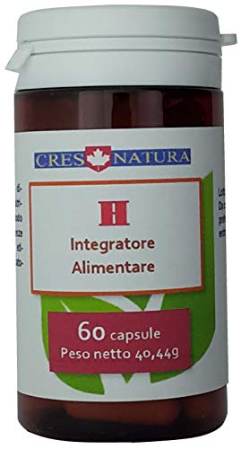 H 60 capsule. Integratore alimentare di colina (280mg) e inositolo (300mg). Prodotto in Italia.