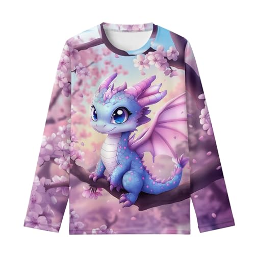 HUIACONG Boys Tee Shirts Kids Long Sleeve Shirts for Children Girls