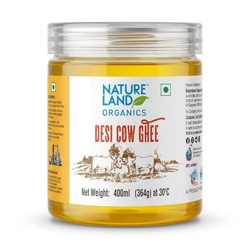 Image of Natureland Organics Premium Cow Ghee 400 Ml - 100% Organic Indian Desi Cow Ghee