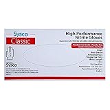 SYSCO Classic HIGH Performance Blue Nitrile Gloves Size Small Powder Free, 100 Count