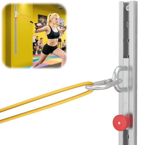 1 PCS Resistance Bands Wall Anchor Exercise Equipment Platform Base(Length 40'),Adjustable Wall-Mounted Anchor Multi-Purpose Fitness System for Complete Full Body Strength Training (No Bands Included)