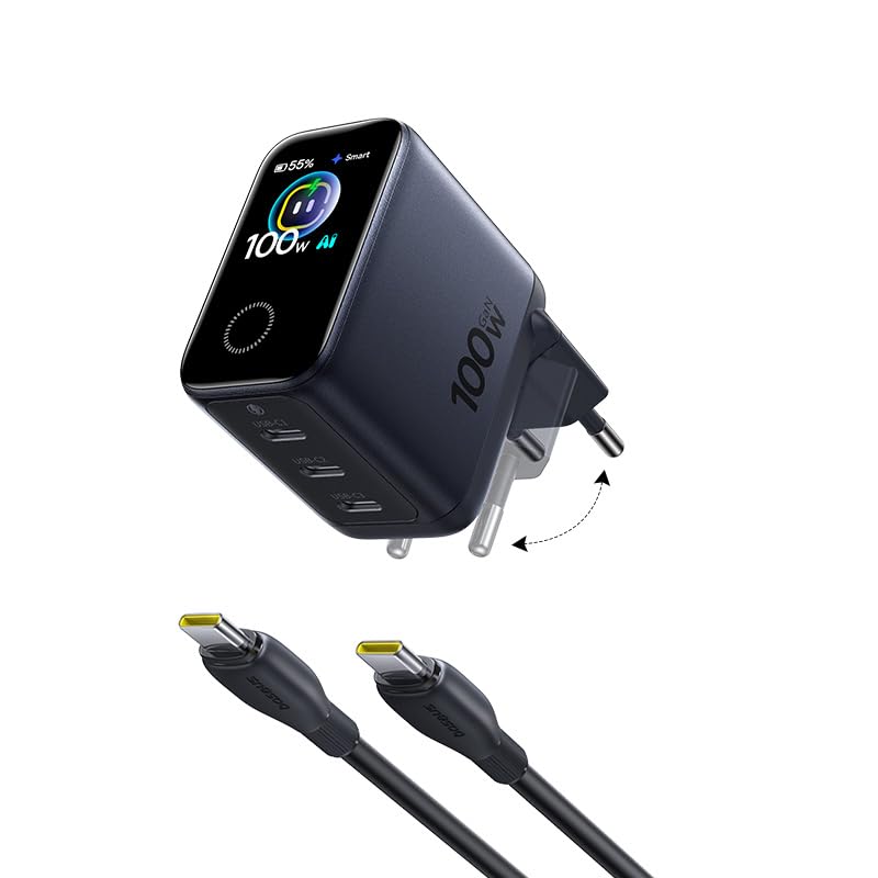 Baseus PicoGo Pro AH22 100W USB C Ladegerät, Smart Schutz 3-Port Netzteil