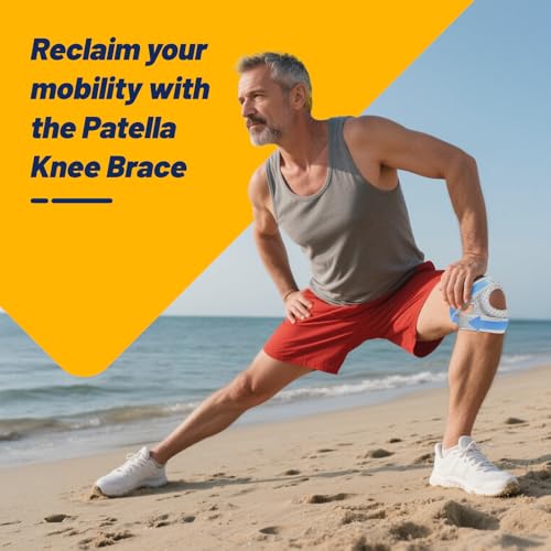 Image of Knee Brace for Women & Men - Adjustable Support with Side Stabilizers & Patella Gel Pad - Relief for Meniscus Tear, Arthritis, Injury Recovery - Runnings, Workout(Gray)