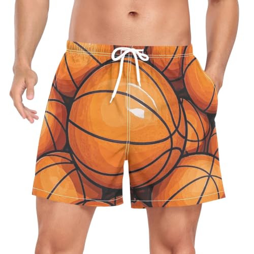 Bañador de secado rápido para playa y baloncesto con estampado de dibujos animados de hombre